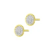 Kolczyki z żółtego złota z diamentami - 0,10 ct - próba 585