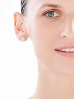 Kolczyki z żółtego złota z diamentami - 0,23 ct - próba 585