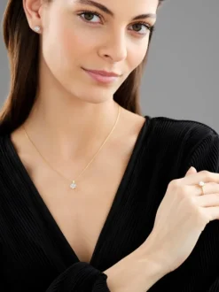 Kolczyki z żółtego złota z diamentami - 1,01 ct - próba 585