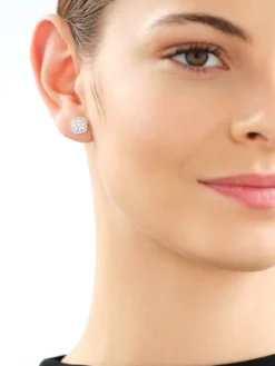 Kolczyki z żółtego złota z diamentami - 0,60 ct - próba 585