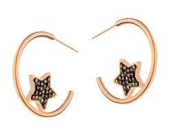 Kolczyki ze stali szlachetnej z markasytami - gwiazdy