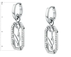 Kolczyki ze stali szlachetnej z cyrkoniami - Karl Lagerfeld