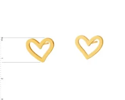 Kolczyki ze stali szlachetnej - serce