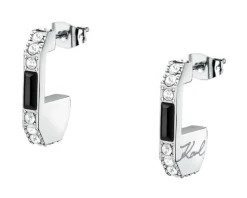 Kolczyki ze stali szlachetnej z cyrkoniami - Karl Lagerfeld