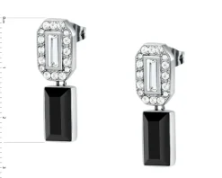 Kolczyki ze stali szlachetnej z cyrkoniami - Karl Lagerfeld