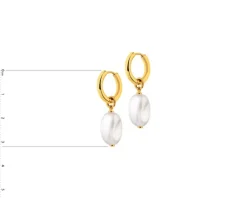 Kolczyki ze stali szlachetnej z perłami