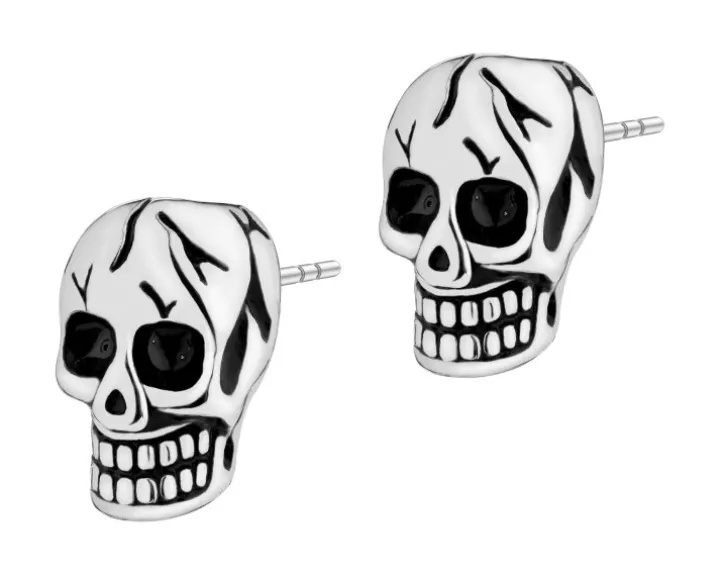 Kolczyki ze stali szlachetnej - czaszki