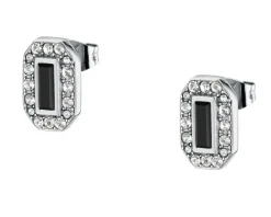 Kolczyki ze stali szlachetnej z cyrkoniami - Karl Lagerfeld