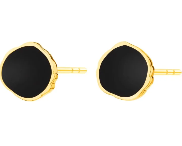 Kolczyki ze stali szlachetnej z emalią