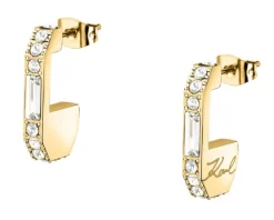 Kolczyki ze stali szlachetnej z cyrkoniami - Karl Lagerfeld