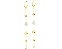 Kolczyki ze stali szlachetnej z perłami - kulki