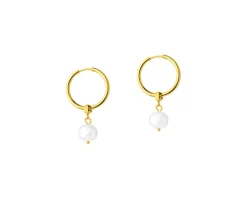 Kolczyki ze stali szlachetnej z perłami