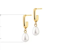 Kolczyki ze stali szlachetnej z perłami