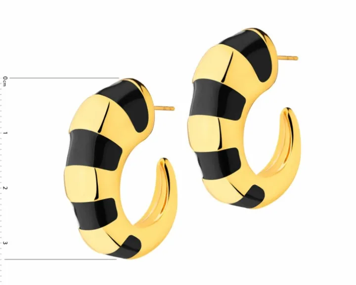 Kolczyki ze stali szlachetnej z emalią