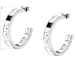 Kolczyki ze stali szlachetnej z cyrkoniami - koła, Karl Lagerfeld