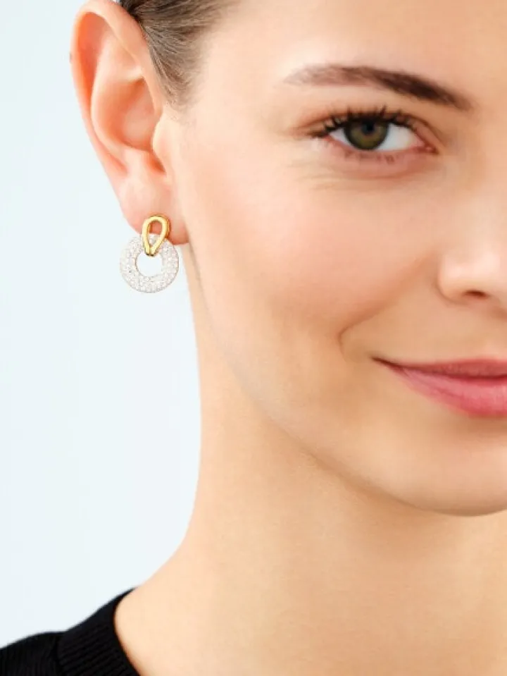 Kolczyki ze stali szlachetnej z kryształami