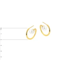 Kolczyki ze stali szlachetnej z perłami syntetycznymi