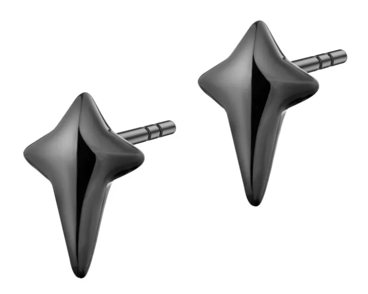 Kolczyki ze stali szlachetnej - krzyż