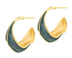 Kolczyki ze stali szlachetnej z emalią