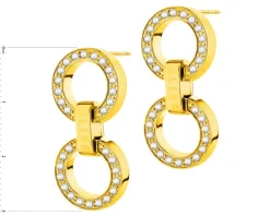 Kolczyki ze stali szlachetnej z kryształami