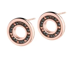 Kolczyki ze stali szlachetnej z markasytami - koła