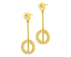 Kolczyki ze stali szlachetnej z kryształami