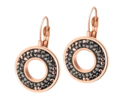 Kolczyki ze stali szlachetnej z markasytami - koła