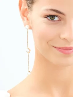 Kolczyki ze stali szlachetnej z perłami