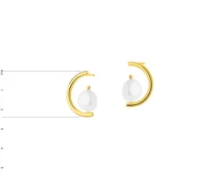 Kolczyki ze stali szlachetnej z perłami