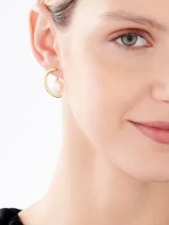 Kolczyki ze stali szlachetnej z perłami