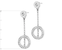 Kolczyki ze stali szlachetnej z kryształami