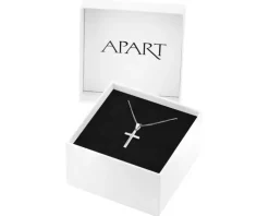 Krzyż - zawieszka srebrna i łańcuszek - komplet