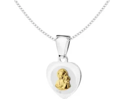Medalik Matka Boska - zawieszka srebrna i łańcuszek - komplet