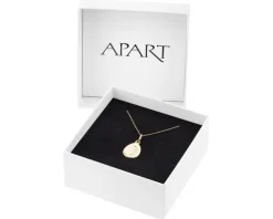 Medalik Matka Boska Częstochowska - złota zawieszka i łańcuszek - komplet