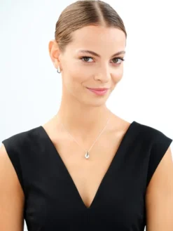 Naszyjnik srebrny - łezka