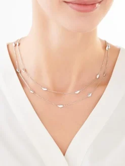 Naszyjnik srebrny - fasolki