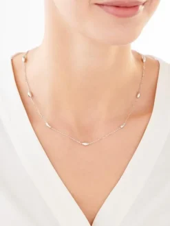 Naszyjnik srebrny - fasolki