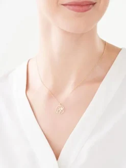 Naszyjnik srebrny - gwiazdy, koło