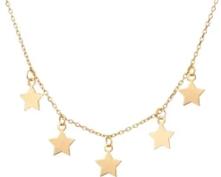 Naszyjnik srebrny - gwiazdy
