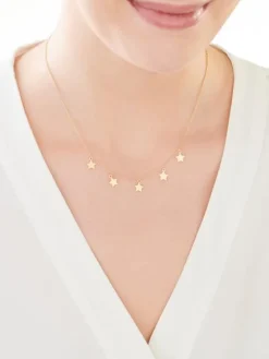 Naszyjnik srebrny - gwiazdy