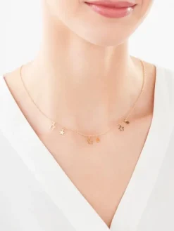 Naszyjnik srebrny - gwiazdy