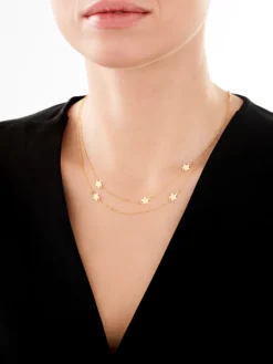 Naszyjnik srebrny - gwiazdy