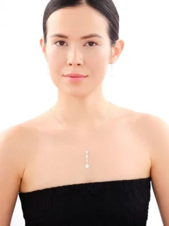 Naszyjnik srebrny - gwiazdy