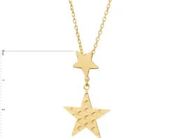 Naszyjnik srebrny - gwiazdy