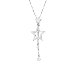 Naszyjnik srebrny - gwiazdy