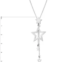 Naszyjnik srebrny - gwiazdy