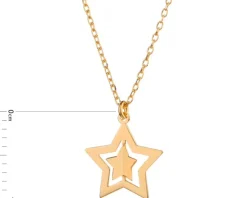 Naszyjnik srebrny - gwiazdy