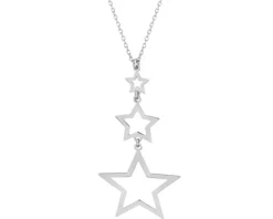 Naszyjnik srebrny - gwiazdy