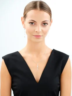 Naszyjnik srebrny - gwiazdy, Księżyce