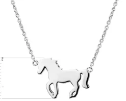 Naszyjnik srebrny - koń